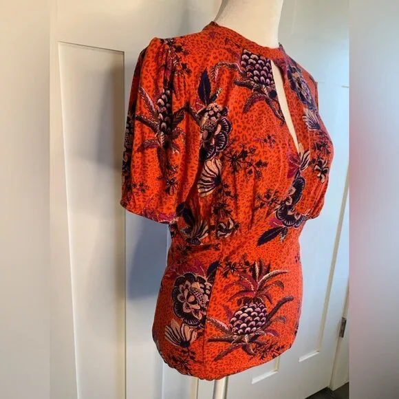 Free People Hear Me Roar Top Red Combo Size Large - Picture 4 of 11